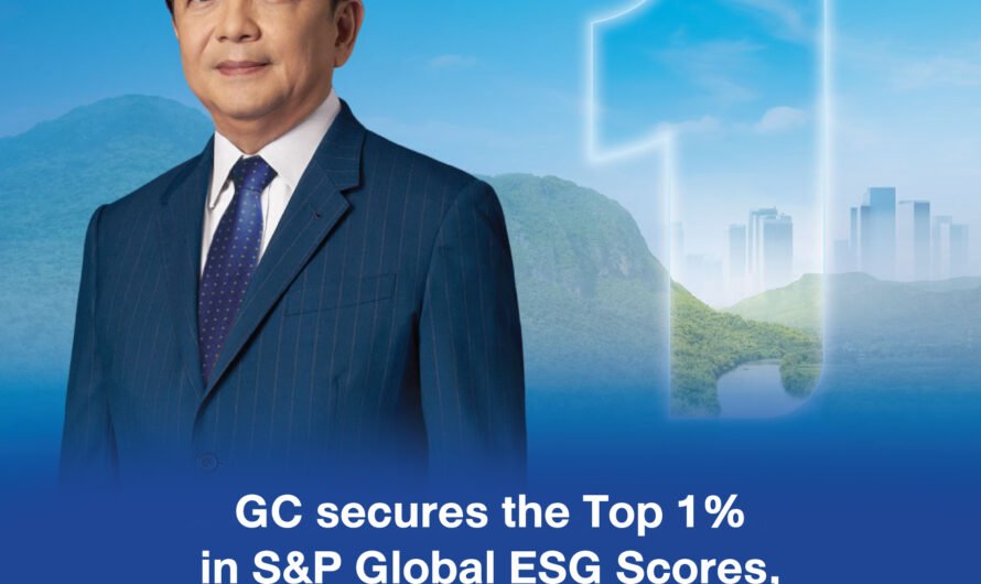 GC secures the Top 1% in S&P Global ESG Scores and is ranked as the No. 1 Sustainable Company out of 355 Chemical Companies Worldwide