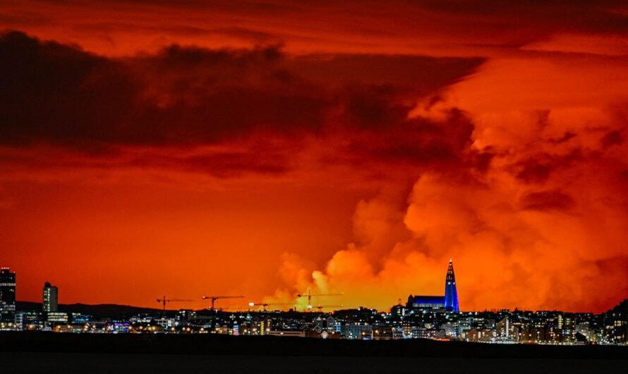 Huge volcano erupts in Iceland for fourth time in recent months