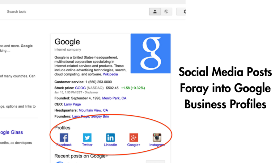 Social Media Posts Foray into Google Business Profiles