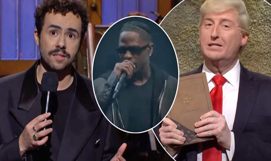 SNL Takes On Trump Bible As Host Ramy Youssef Prays For Gaza – & Travis Scott Performs!