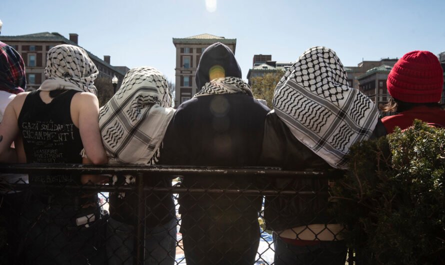 On Columbia’s Campus, a Protest Encampment Grows and Tensions Flare