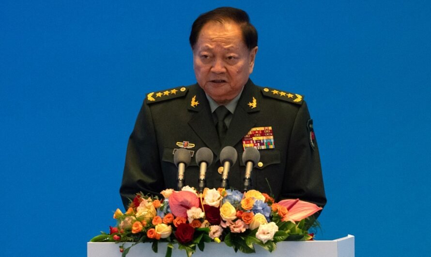 Chinese military leader takes harsh line on Taiwan at international naval event