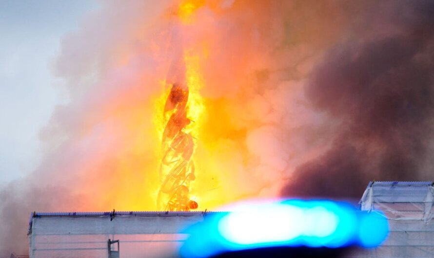 In Denmark, Fire destroys 17th-century Old Stock Exchange