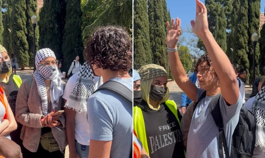 Video shows anti-Israel protesters block Jewish student from getting to class; UCLA responds