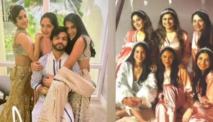 Janhvi Kapoor Takes Inside Radhika Merchant’s Bridal Shower, Latter Stuns In Satin Co-Ord With Crown