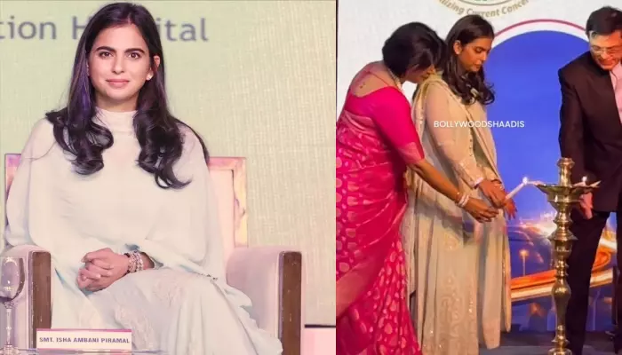 Isha Ambani Channelises Her Inner ‘Desi Girl’, In An Aqua Blue ‘Anarkali’ At A Book Launch Event