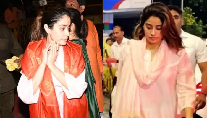 Janhvi Kapoor Visits Siddhivinayak Temple Barefoot On Gudi Padwa, Maintains Her Distance From Paps