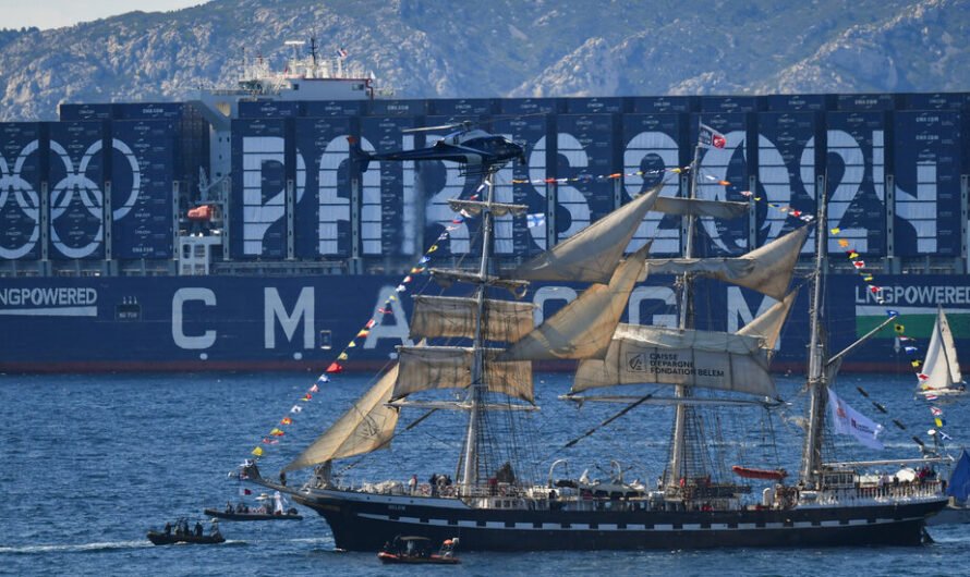 Olympic Flame Arrives in Marseille