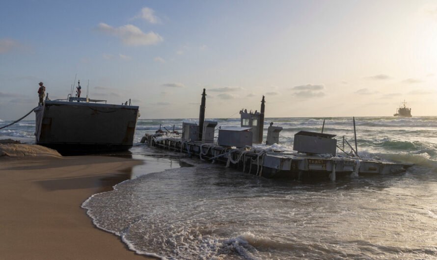 U.S. Pier for Gaza Aid Damaged by Rough Seas