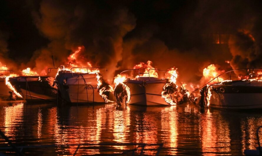 In Croatia, fire burns up 22 boats at marina, no injuries reported