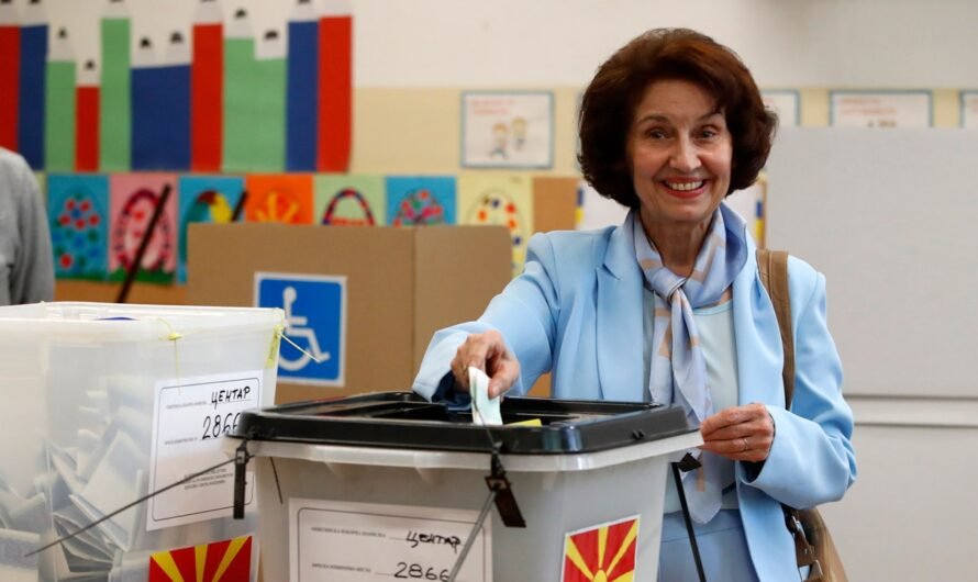 North Macedonia elects first woman president as center-left incumbents suffer historic losses