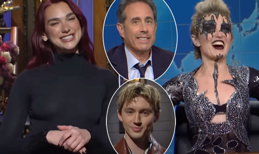 Dua Lipa Hosts SNL With Boosts From Jerry Seinfeld & Troye Sivan As Show BLASTS JoJo Siwa’s Rebrand!