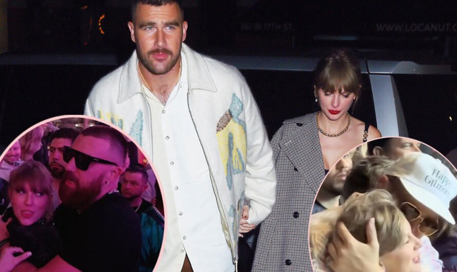 Travis Kelce Can’t Stop Kissing Taylor Swift’s Arm In Cute New Date Night Footage!