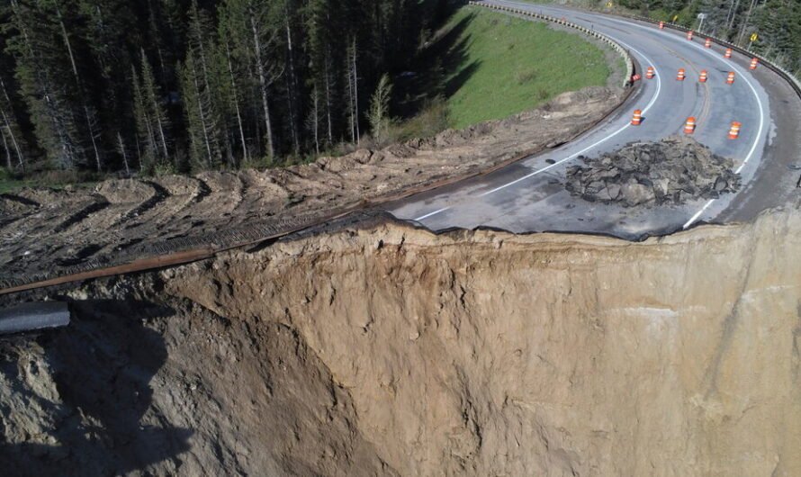 Mountain Landslide Destroys Section of Highway to Jackson, Wyo.