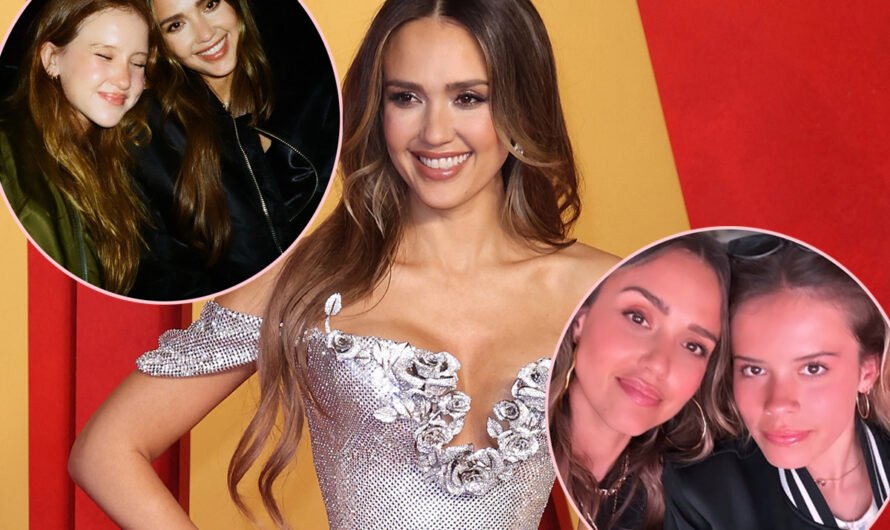 Cute! Jessica Alba Posts Side-By-Sides Of Daughters Wearing Her Classic Red Carpet Looks!