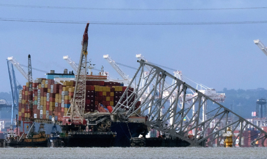 Dali cargo ship departs Baltimore for Virginia, months after bridge collapse