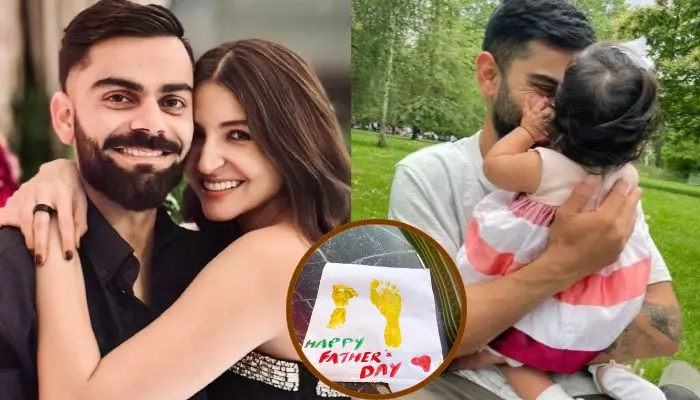 Anushka Sharma’s Kids, Vamika And Akaay Surprise Virat Kohli With Hand-Painted Card On Father’s Day