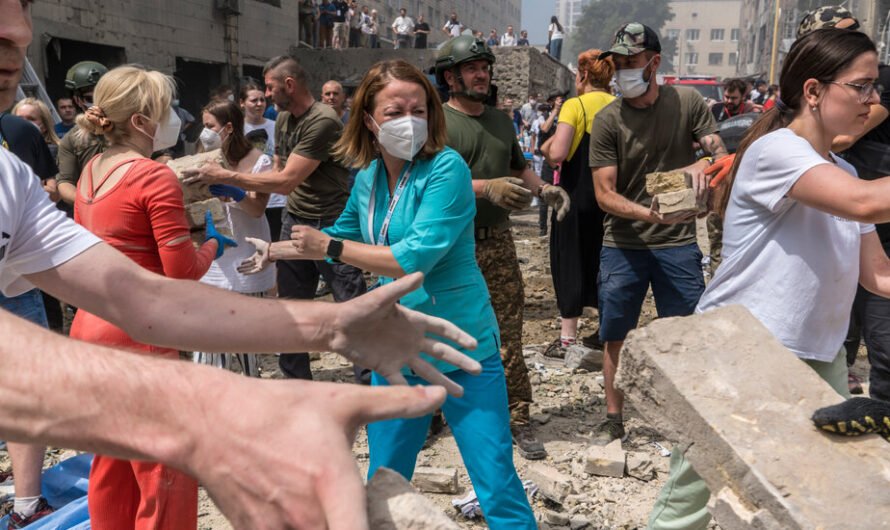 Russian Strike Destroys Children’s Hospital in Kyiv