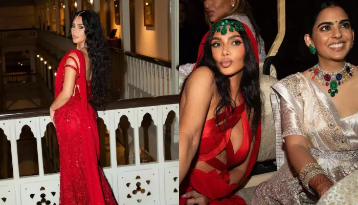 Kim Kardashian Slammed By Netizens For Wearing Red Dress At The Ambani Wedding, ‘That’s For Bride..’