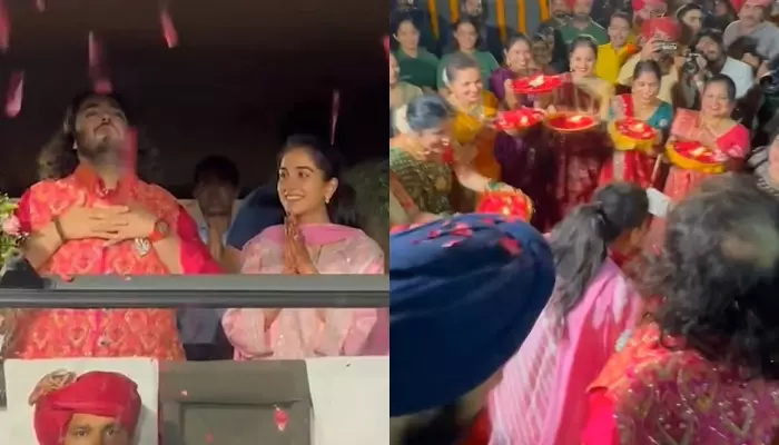 Ambani Bahu, Radhika Merchant Arrives Jamnagar People With Folded Hands, Her Simple Look Wins Hearts