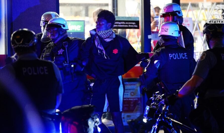 Demonstrators shout ‘F— you’ at Chicago police on 2nd night of DNC