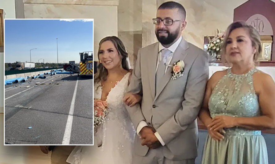 Newlyweds killed in crash days after wedding when semi overturns on Colorado interstate