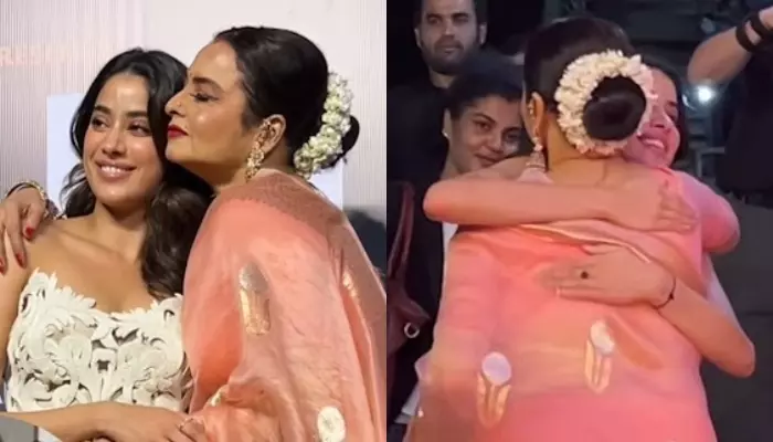 Rekha Tightly Embraces Janhvi Kapoor At ‘Ulajh’s Premiere, Shows Motherly Instincts By Kissing Her