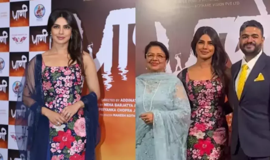 Priyanka Chopra Looks Elegant In A Multi-Coloured Floral ‘Desi’ Outfit As She Attends A Film Event 