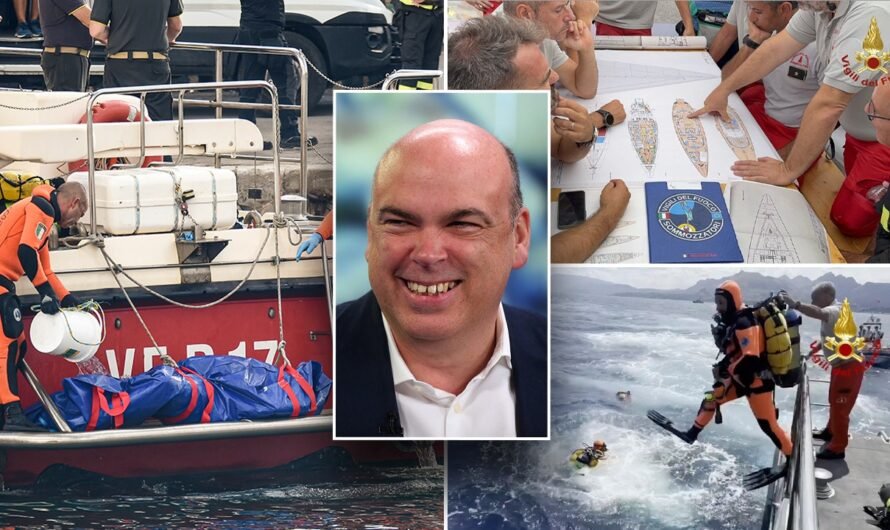 Body of Mike Lynch recovered from superyacht wreck as Italian divers search for final missing person