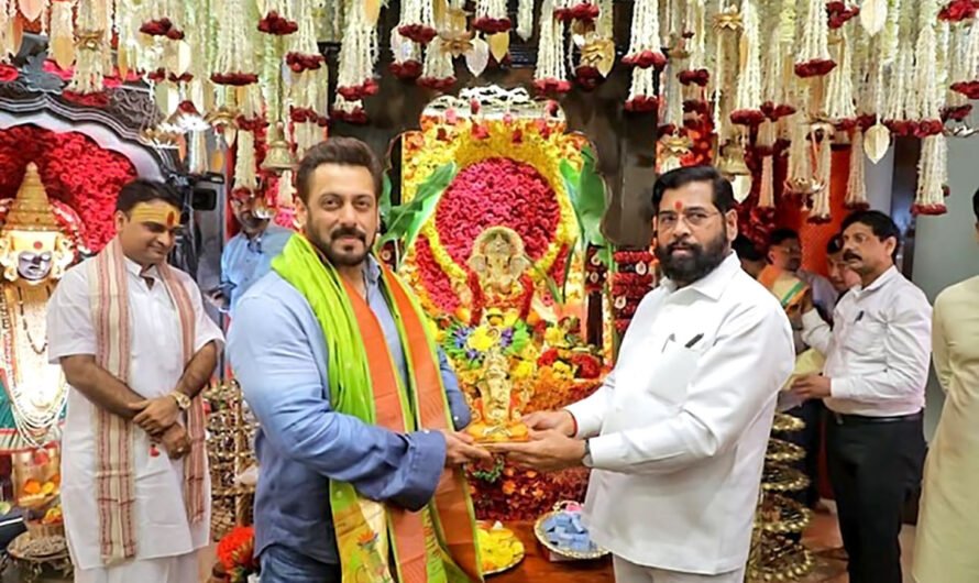 Salman Visits Eknath Shinde’s Home For Ganpati Darshan