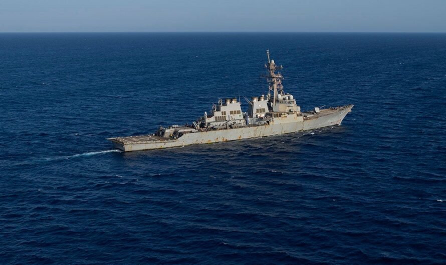 US warships come under attack in Red Sea as incoming missiles. drones shot down