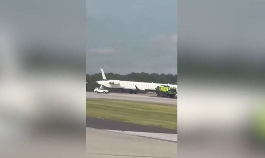 Video shows aftermath of Delta plane collision at Atlanta airport