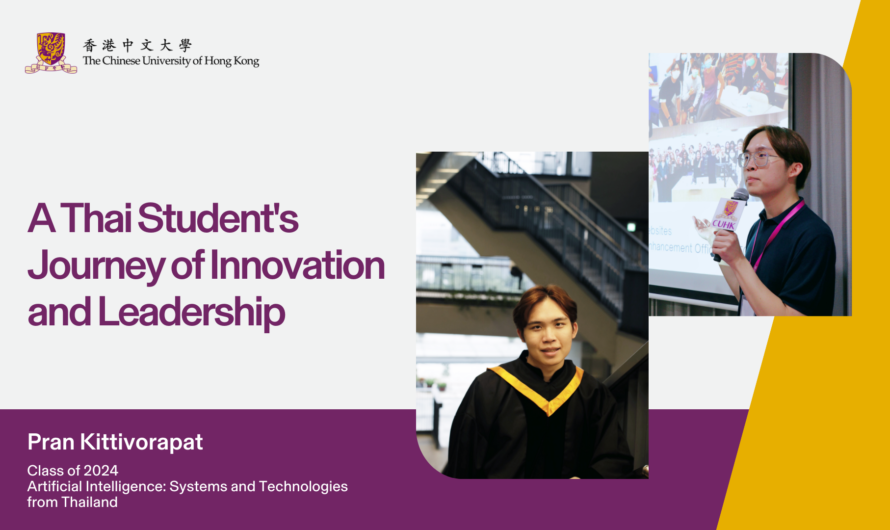 CUHK Celebrates Pran Kittivorapat: A Thai Student’s Journey of Innovation and Leadership