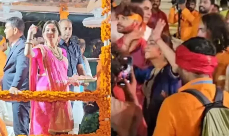 Nita Ambani Showers Flowers On Guests, Radhika Merchant Dances Her Heart Out For Ganpati ‘Visarjan’