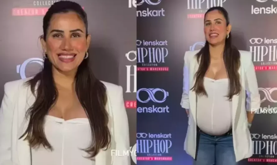 Sonnalli Seygall Radiates Pregnancy Glow In White Top And Jeans As She Attends A Brand Event In City