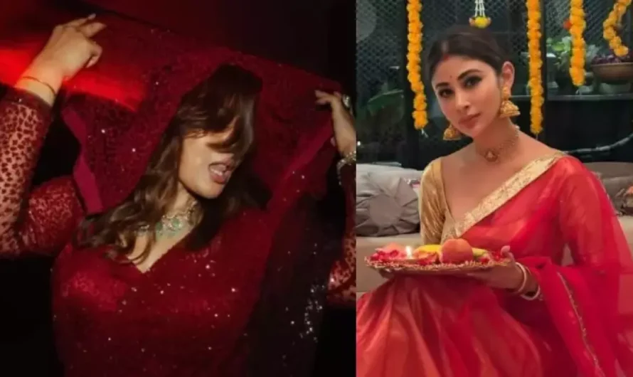 Mouni Roy and Lin Laishram All Decked Up In Stunning Attires While Celebrating Karwa Chauth