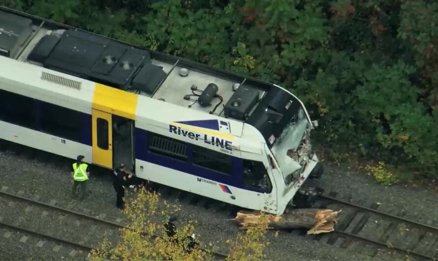 NJ Transit train operator killed, nearly two dozen injured after light rail train strikes fallen tree