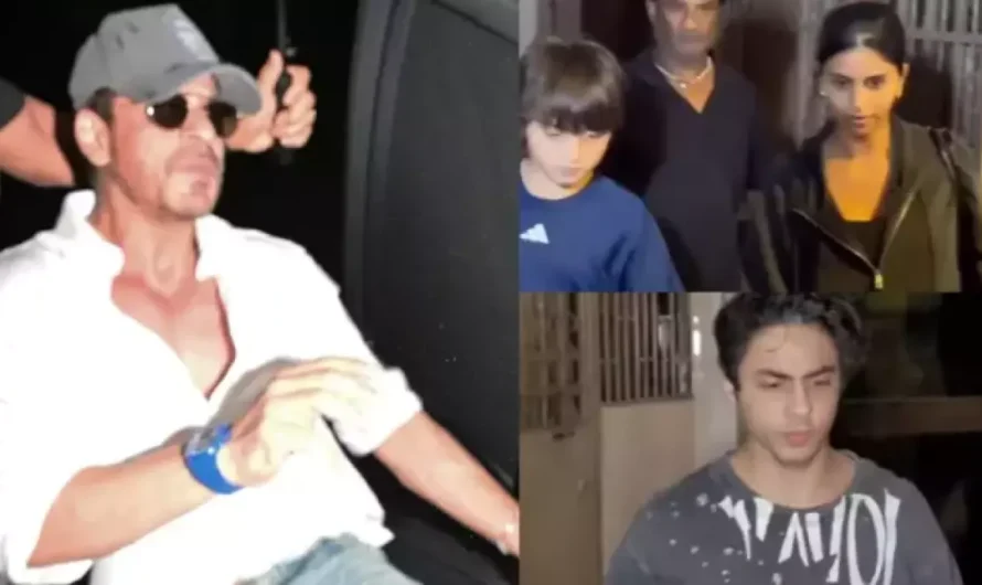 Shah Rukh Khan Hides Behind An Umbrella, Suhana Protects AbRam As They Dub For Mufasa: The Lion King