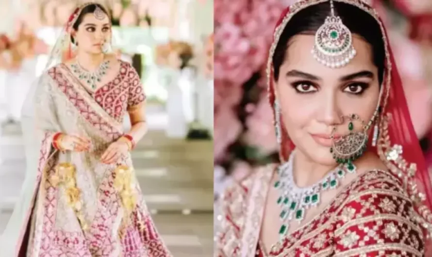 Bride Wore A Red Manish Malhotra Lehenga On Her Wedding Day, Styled With Minimal Makeup Look