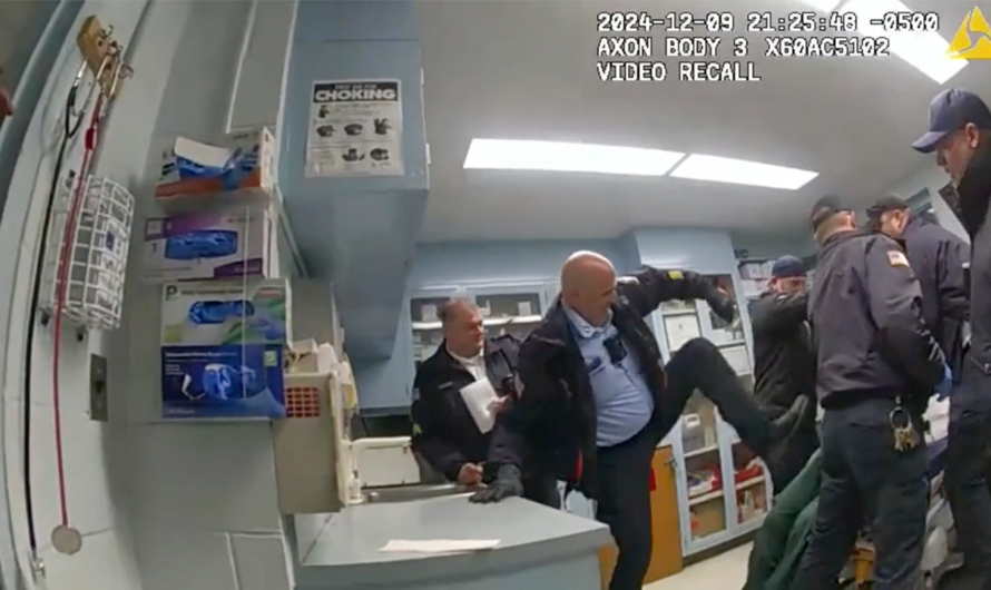 New York correctional officers repeatedly struck handcuffed inmate, picked him up by his neck, new video shows