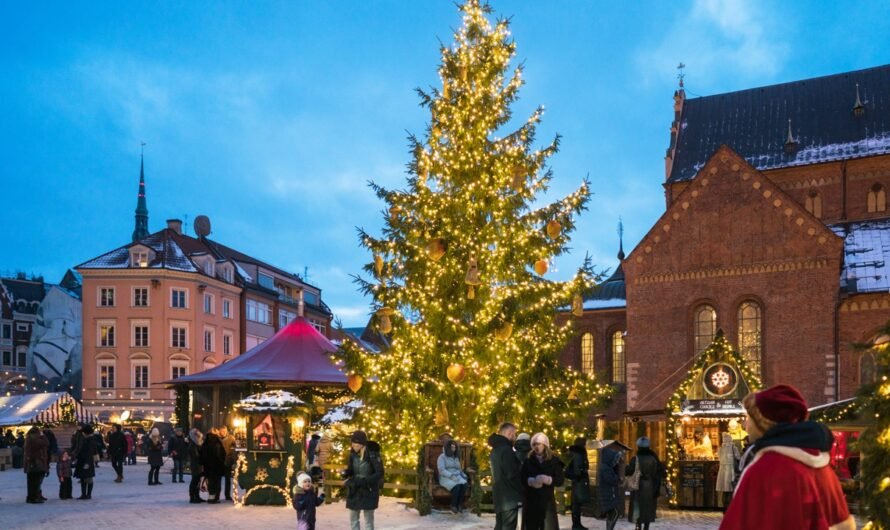 Written records show the first Christmas tree to have emerged from Latvia, though Estonia claims to hold the record